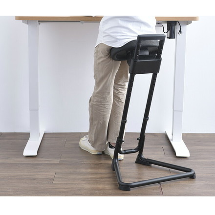 スタンディングワークサポートチェア 高さ11段階調整 ワーキングチェア ハイチェア 座面角度調整 高さ調整 安定