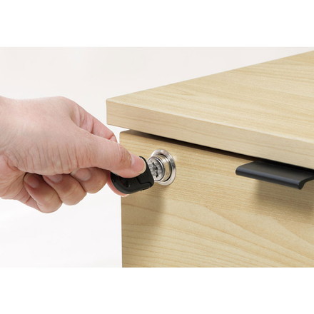 デスクワゴン 引き出し キャスター付き 鍵付き 木目調 ファイル収納 A4サイズ 収納ワゴン 省スペース コンパクト