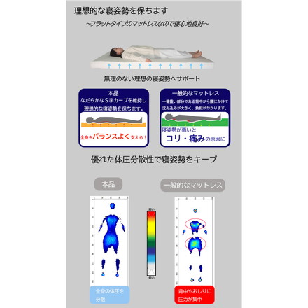 アキレス Achilles 優しく支える体圧分散マットレス シングル 高反発マットレス 三つ折り マット 160N