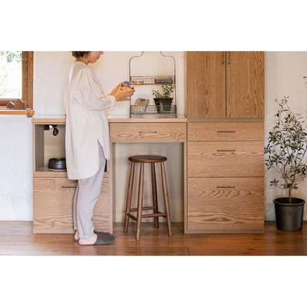 ワイズ 幅60cm 観音開きタイプ カウンター キャビネット 日本製 天然木 木製 シンプル 北欧 新生活