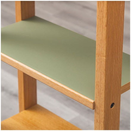 55シェルフ リノ ピスタチオグリーン ラック 書棚 ブックシェルフ 本棚 オープンラック 教科書 収納棚 勉強机