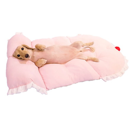 ペッツルート 犬用 夏用 ベッド クッション ひんやりワッフル 3way いちご ペットベッド 犬用ベッド 洗える