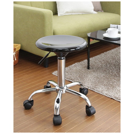 ガス圧チェアー 丸椅子 カウンターチェアー バーチェアー 回転チェアー キャスター付き キッチン スツール