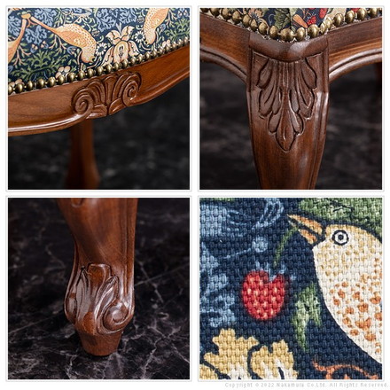 完成品 イタリア製 ヴェローナ クラシック BEST OF MORRIS フットスツール スツール オットマン イス