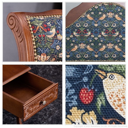 完成品 イタリア製 ヴェローナ クラシック BEST OF MORRIS テレフォンベンチ 収納付き ベンチ