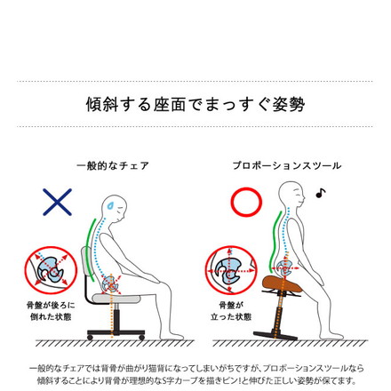 プロポーションスツール ハイタイプ ガス圧スツール 万能スツール 高さ調整 スツール チェア ブラウン