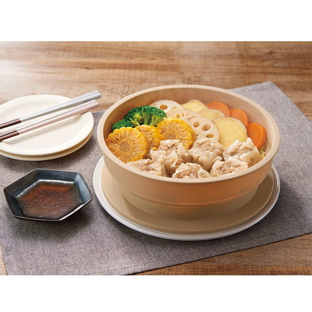 折りたためる ワイドシリコンスチーマー 18~20cm 鍋対応 コジット