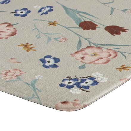 ベストコ 玄関マット 室内 40×80cm お手入れ簡単 防炎 防カビ 抗菌 防臭 フィオーレ 花柄 ND-5182