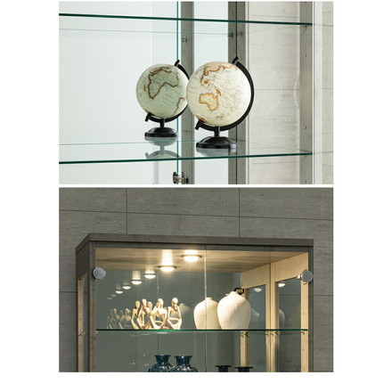 コレクションケース単品 160 幅80×奥行45×高さ160cm ハイタイプ コレクションラック ガラスケース 開梱設置無料 鍵付 ケース 棚 ダークグレー