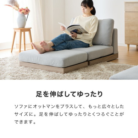 ソファ フロアソファ カウチソファ ローソファ 2人掛け 2P 幅150 座面高さ20 カバーリングソファ 洗える ブラウン