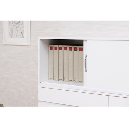 WHITE LIV 幅90 奥行40 高さ40.5 ローボード ホワイト 上置き用 フレンチシャビー テレビボード