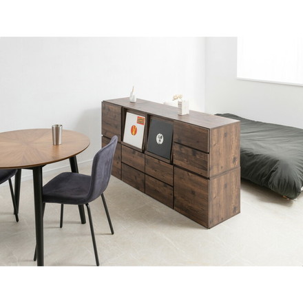 arizona キューブボックス 引出タイプ ストッパー付 引き出 ローチェスト 2段 レンジ台 収納ボックス A4