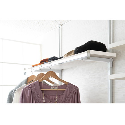 別売りハンガー棚 幅89.5cm 取付金具セット ホワイトウォッシュ 本体別売り オープンラック 壁面ラック 棚