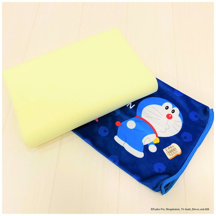 ジュニアソフト低反発まくら ドラえもん 35×25cm 低めの枕 高さ5cm 洗える枕カバー まくらカバー 子供