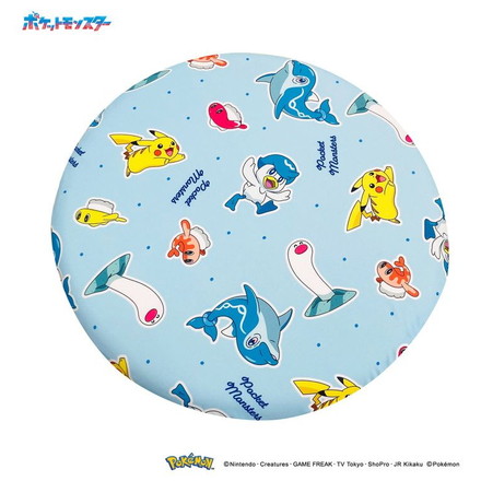 冷感シートクッション ポケモン 円形 クッション マイクロ生地 ふんわり 通年使用可 接触冷感シリーズ pokemon