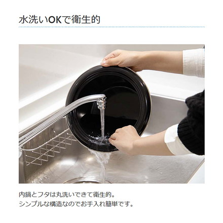 ライソン 電気煮込み鍋 スロークッカー 3.0L ホーロー鍋 電気調理鍋 軽量 ダイヤル 簡単調理 卓上調理 水洗い 丸洗い 節電 火を使わない カレー KDPC-30BW LITHON