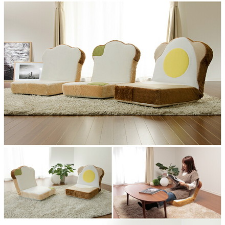 カバーリング カビパン座椅子 日本製 食パン カビ 座椅子 椅子 国産 コンパクト