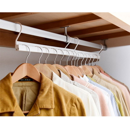 ハンガーラック ナナメ掛け用ハンガー 2個入り 日本製 衣類収納 収納 奥行き スリム 衣類ハンガー 省スペース