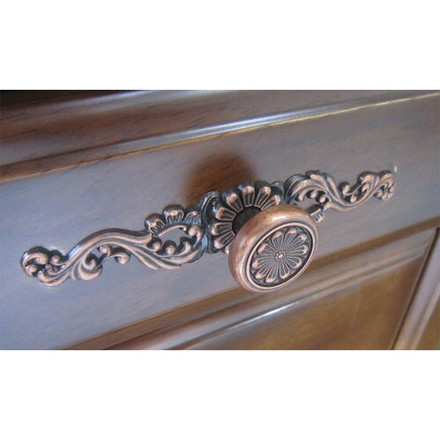 【ベルク】チェスト 幅80cm(ラバーウッド・ブラウン)