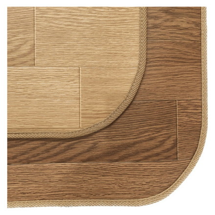 ダイニングラグ 182×230 抗菌 防カビ さらっと加工 ペット マット フローリング クッションフロア CF ラグ 犬 猫 ラグ 清潔 ブラウン