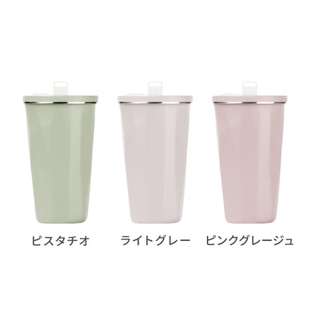 ストロー付きタンブラー 600ml 保冷 保温 蓋付き 持ち運び ストロータンブラー 真空断熱 二重構造 大容量 グラデーショングレー