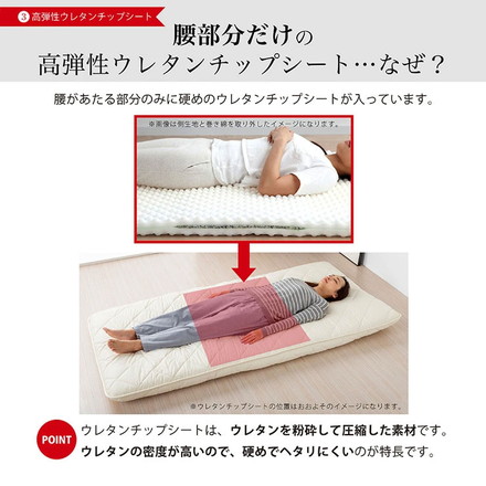 日本製 五層 敷き布団 防臭 帝人マイティトップ使用 防菌 シングル セミダブル ダブル 厚さ10cm 極厚 ウレタン セミダブル