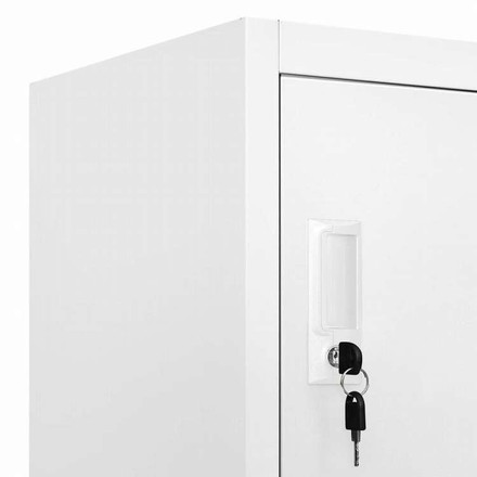 vidaXL ロッカーキャビネット 収納スペース9点 スチール 90x45x180cm グレー家具 キャビネット&収納