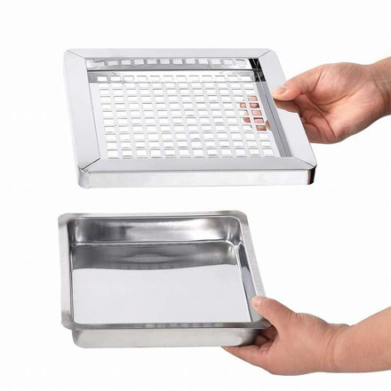 vidaXL ホテル用灰皿付ごみ箱 45 L ステンレススチール製ホーム&ガーデン 家事用品 ごみ入れ