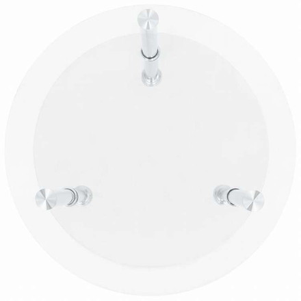 vidaXL 2段 サイドテーブル 透明 38cm 強化ガラス製家具 テーブル アクセントテーブル