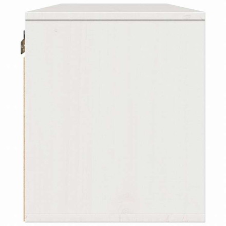 vidaXL ウォールキャビネット 2点 ホワイト 45x30x35 cm パイン無垢材家具 棚
