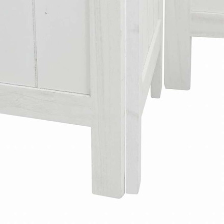 vidaXL パーティション 6枚パネルホワイト無垢材パウロウニア家具 間仕切り