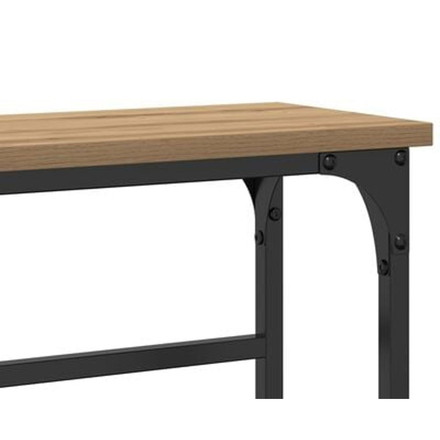 vidaXL コンソールテーブル アーチザンオーク 75x19.5x75 cm エンジニアードウッド & スチール家具