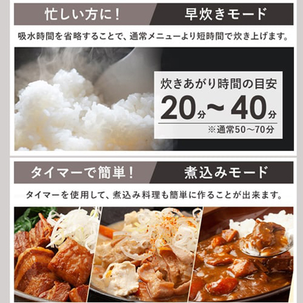 アイリスオーヤマ ジャー炊飯器 5.5合 RC-MDA50-W ホワイト