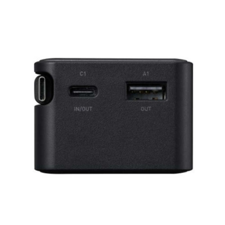 モバイルバッテリー エレコム 巻取リ式ケーブル一体 35W 10000mAh DE-C82L-10000BK 黒