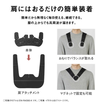 高周波治療器 パナソニック コリコランワイド3D EW-RA560-H グレージュ