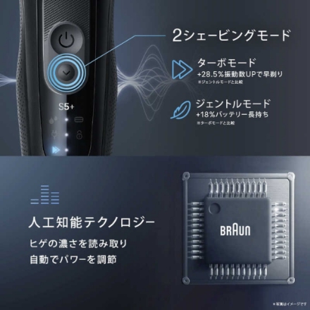 シェーバー ブラウン シリーズ5+ 53-N52000S ブラック