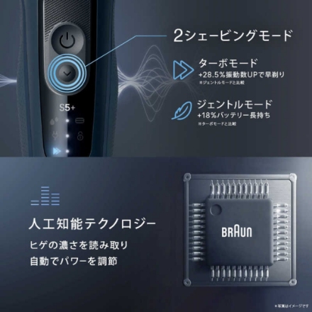 シェーバー ブラウン シリーズ5+ 53-A72000CC アズールブルー