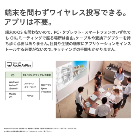 EPSON プロジェクター EB-FH54 [ホワイト]