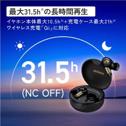 JVC イヤホン Victor WOOD master HA-FW5000T-B ピアノブラック