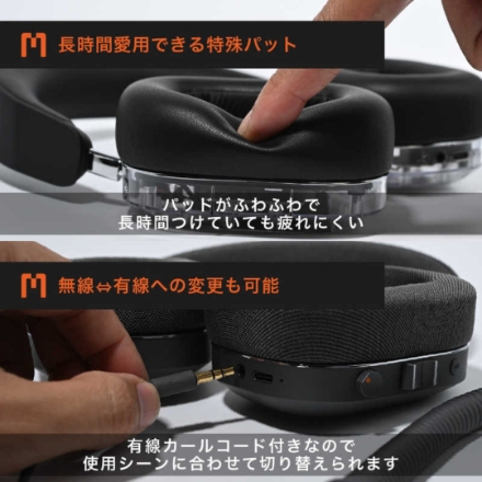 defunc ヘッドフォン MONDO OVER-EAR ANC M1021 ブラック