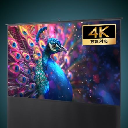 サンワサプライ プロジェクタースクリーン（床置き式・100型・アスペクト比16:9） PRS-Y100HD ブラック