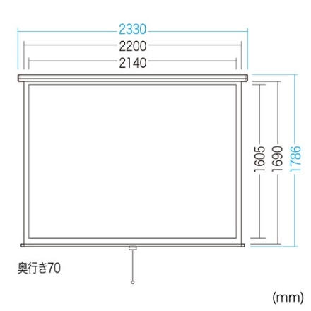 サンワサプライ プロジェクタースクリーン（吊り下げ式） PRS-TS103