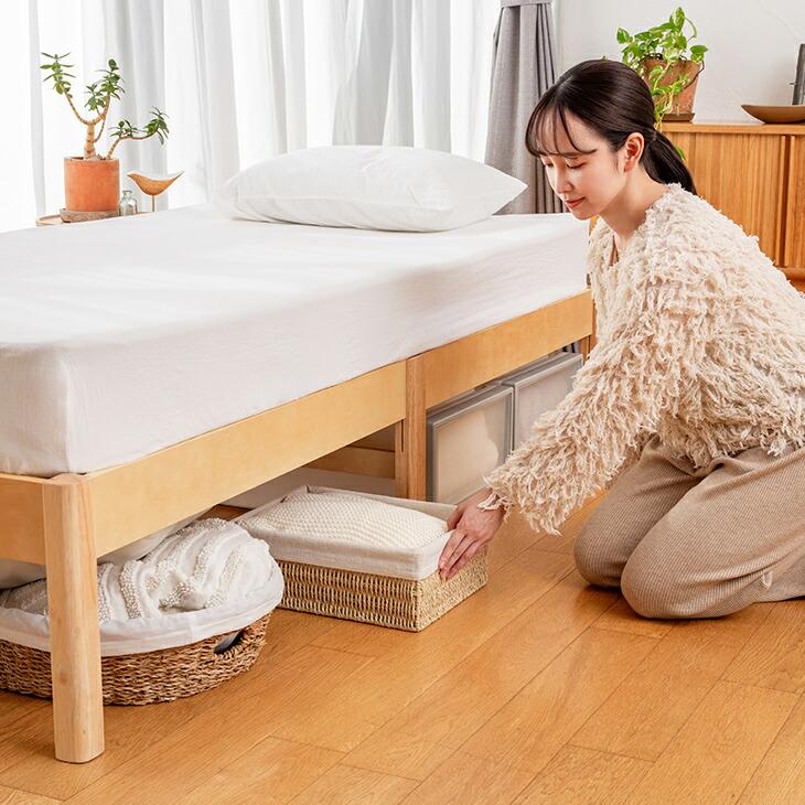 天然木すのこベッド シングル 工具不要 組み立て簡単