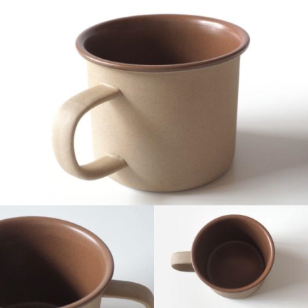 美濃焼 ペアマグカップ - ％PORCELAINS fuac306 【ホワイト×グレイ】