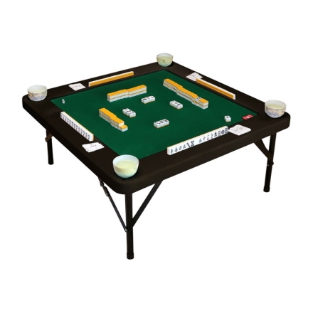 高さ調節できる麻雀テーブル 折りたたみ 麻雀台 ブラウン