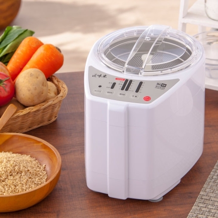 精米機 道場六三郎氏監修 家庭用 匠味米 無洗米 対応 玄米 白米 精米 コンパクト ホワイト