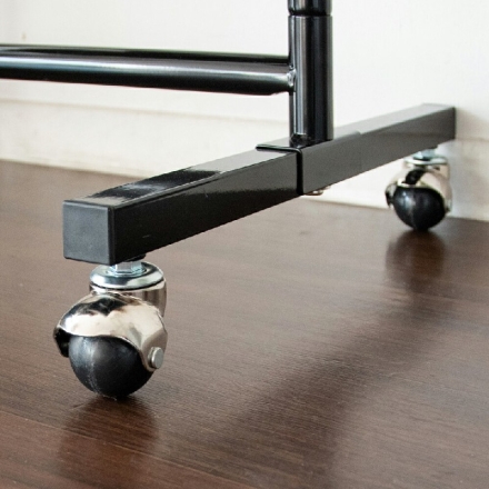 頑丈ハンガーラック 120cm幅 キャスター付き ホワイト