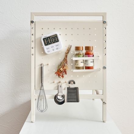 伸縮レンジラック レンジ上収納 1段 ホワイト