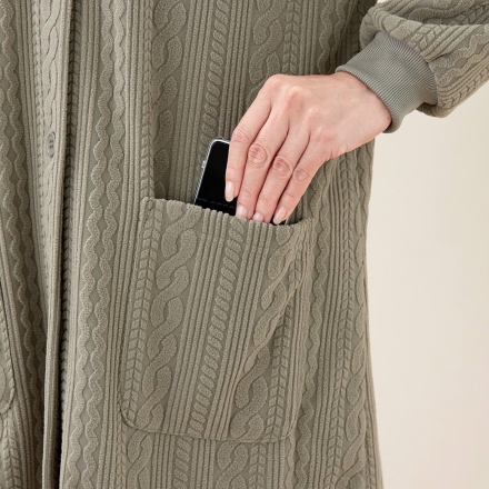 フリースケーブル柄かっぽう2色組