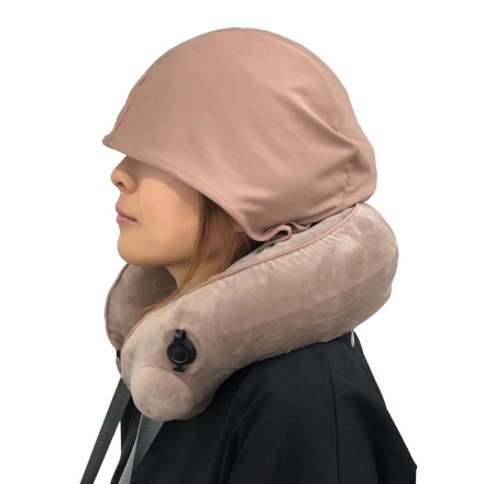 RELAAAX 電動ネック＆ボディリラクサー ネックピロー 空気式 充電式 もみほぐし 寝顔が見えない フード付き